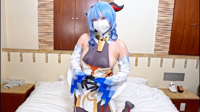 【無碼/數量限定價格】超可愛正統Cosplayer穿原神○雨Cos服高潮不斷！超喜歡SEX的大屁股巨乳過於色情的無套中出性愛自拍！